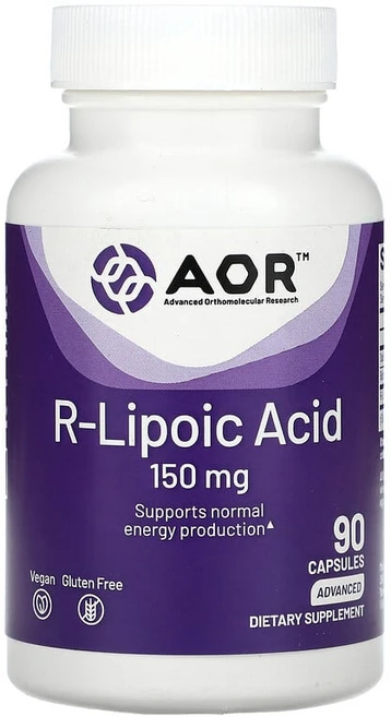 Advanced Orthomolecular Research AOR R-리포산 150mg 식물성 캡슐 90개 AOR-08005, 1, 90 - 쿠팡