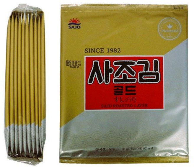 사조김골드 김밥용김28g 10봉, 28g, 10개