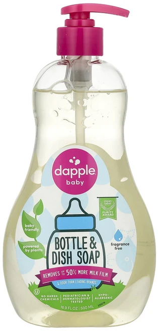Dapple Baby 용기 및 주방 세제 향료 무함유 500ml(16.9fl oz), DappleBaby용기및주방세제향료무함유500ml169, 1개, 500ml - 쿠팡