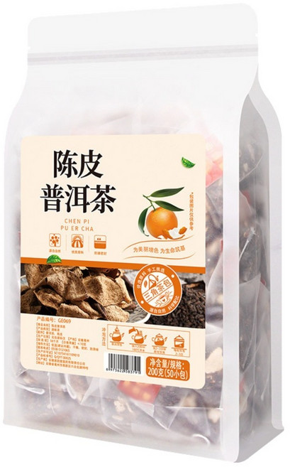 신회 진피 보이차 티백 삼각티백 정통티 귤피차 200g, 50개입, 1개