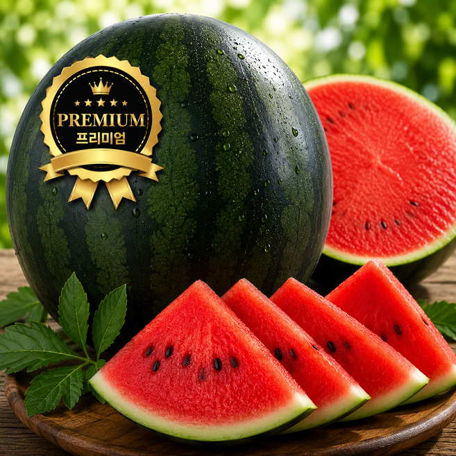[산지직송 산소포장] 흑수박 고당도 여름 제철 과일, 1개, 3~4kg