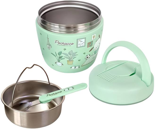 스케이터 스텐 푸드자 + 보조용기 대용량 세트 LDNC10SK, 포차코, 1세트