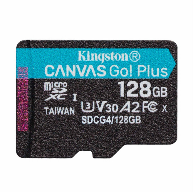 Kingston 金士頓 Canvas Go! Plus 128G SDCG4 記憶卡 microSD U3 高速記憶卡 TF卡, 1個, 128GB
