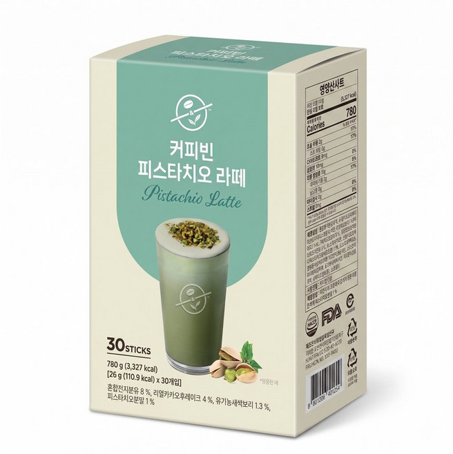 커피빈 피스타치오 라떼 26g x 30ct, 30개입, 1개