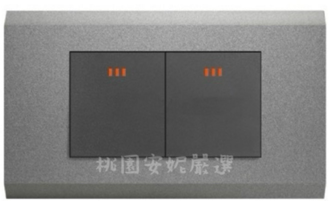 JYE中一電工 開關插座-烤漆系列-灰色原廠出貨 拆封無法退貨, 1個, 二開