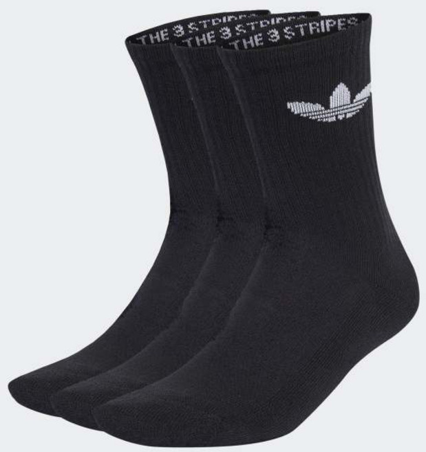아디다스 ADIDAS 오리지널스 공용 트레포일 쿠션 크루 삭스 3P 양말 패션양말 스포츠양말 긴양말 긴목양말 장목양말 중목양말 학생양말 여성양말 남성양말 IJ5613/IJ5616