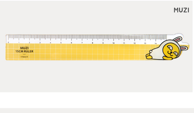 카카오프렌즈 15cm 방안자 캐릭터 눈금자 직자, 무지, 무지