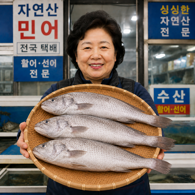 [진토백미] 국산 반건조 민어 제수용 특대 40cm 신안군 해풍건조 임자민어 선주직발송, 1박스, 3미 세트 (총 1600g 이상)