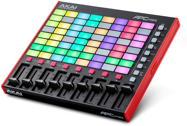 Akai Professional USB MIDI 컨트롤러 64 개의 RGB 패드 MIDI 믹서 Ableton Live Lite 포함 APC Mini MK2, APC 미니 MK2, 1개