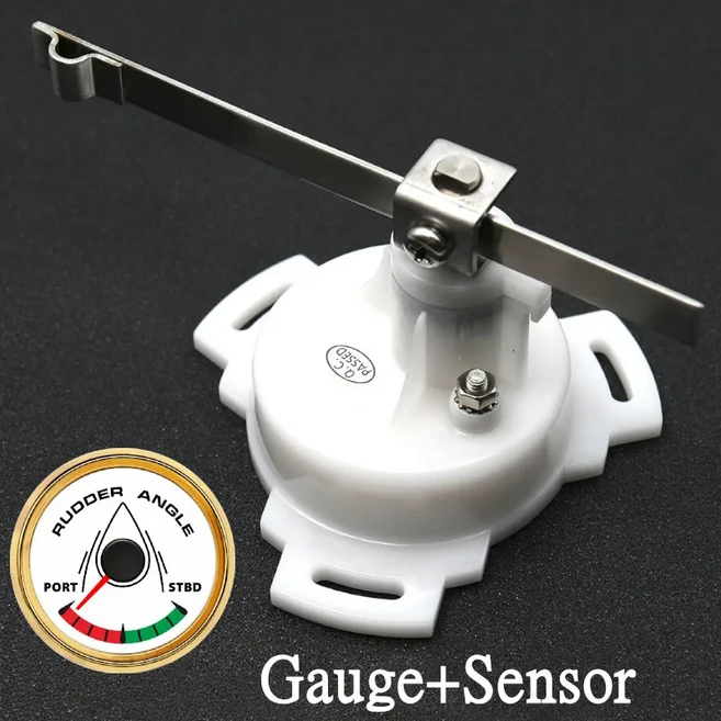 방수 보트 해양 러더 각도 표시기 센서 포함 트럭용 7 색 백라이트 12V 52mm 0190ohm, 02 Customized Set