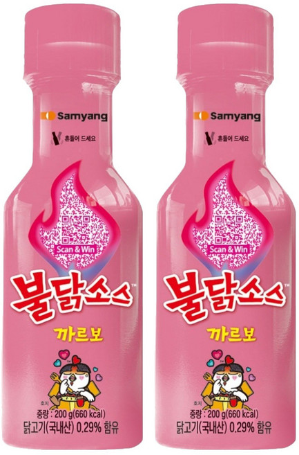 삼양 까르보불닭소스, 200g, 2개