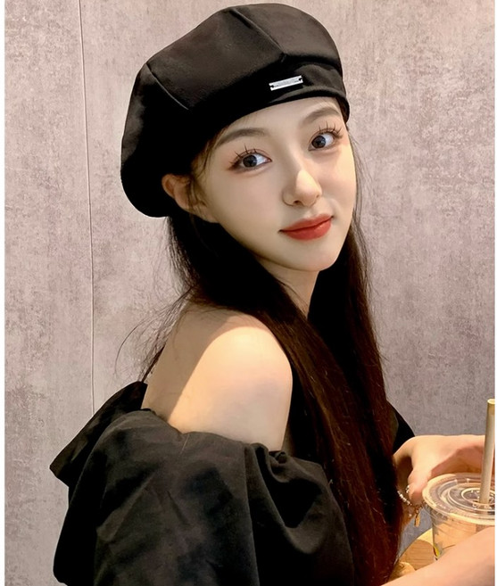 모모셀 여성용 빵모자 베레모 팔각모 3컬러