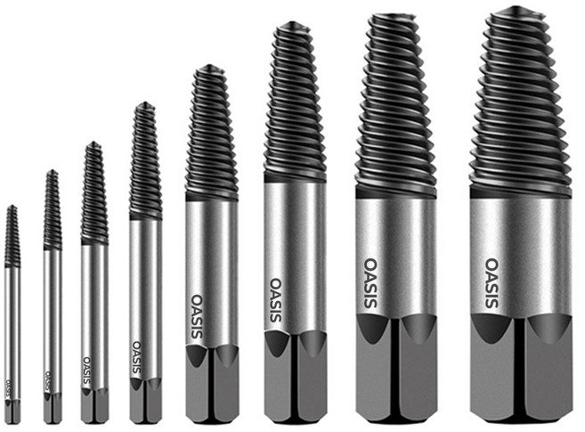 오아시스 볼트리무버 8PCS세트 피스제거 히다리탭 반대탭 나사 제거 역탭 백탭, 1개