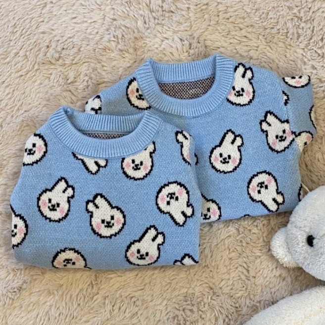 댕(dang)72 토끼 니트 강아지니트, 댕(dang)72 스카이블루, 1개