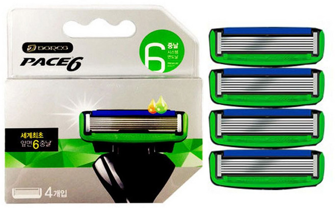 도루코 페이스6 6중 면도기날, 4개입, 4개