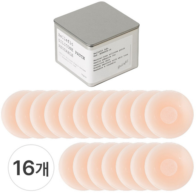 벨핏 실리콘 니플패치 16개입 여성 가슴 패드, 16개