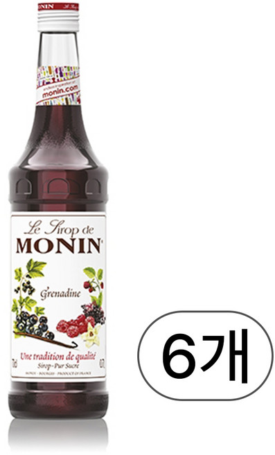 모닌 시럽 그레나딘 700ml 6병 (BOX), 6개