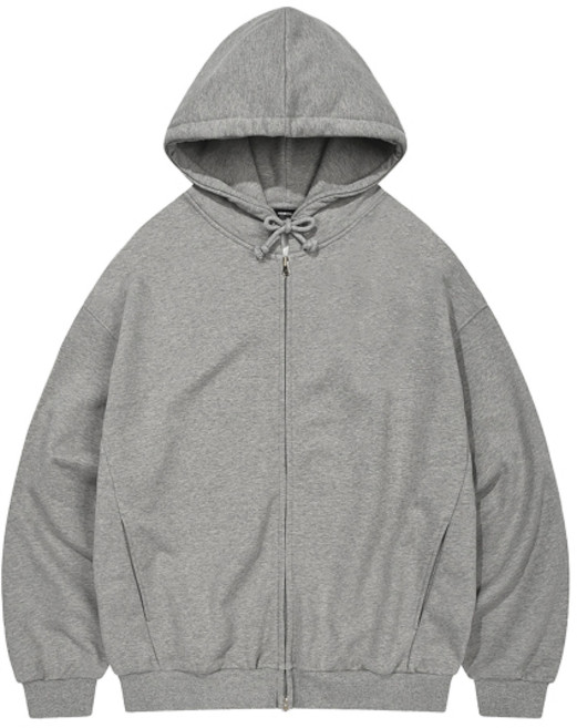 [카네이테이] MINIMAL OVER FIT HOODIE ZIP-UP (MELANGE GRAY)