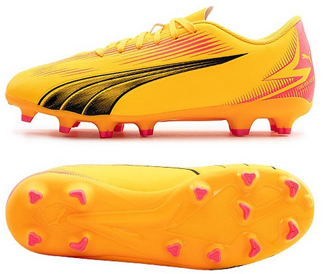 푸마 주니어 여성용 축구화 울트라 플레이 FG/AG 오렌지 컬러, 225, -, 1개