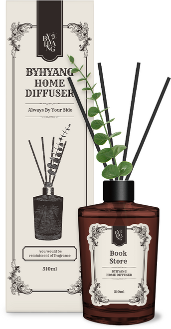 바이향 대용량 홈 디퓨저, 1개, 510ml, 북스토어