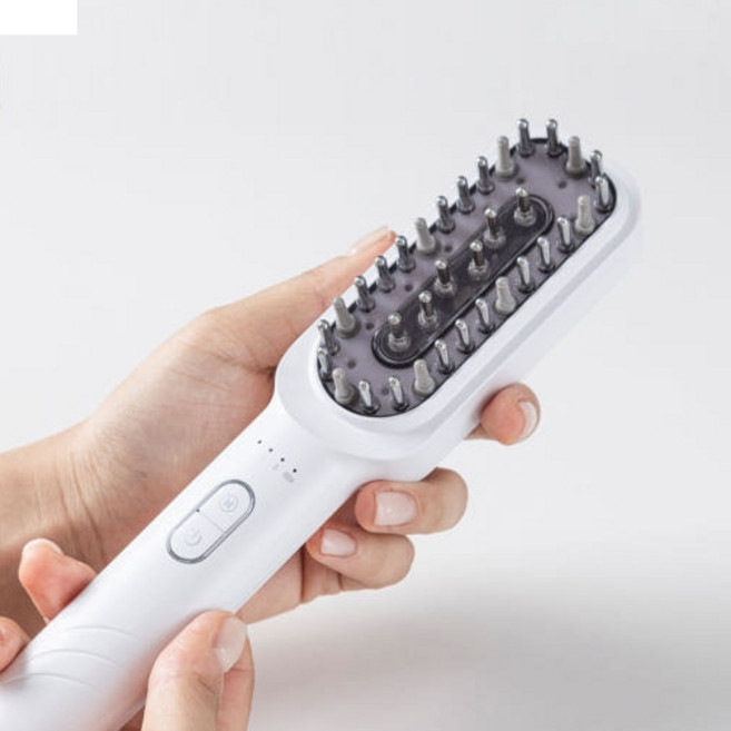 펄케어 헤어 갈바닉 두피 마사지기 관리기 고주파 EMS 적색광 탈모 관리 솔루션 마이녹실 도포기
