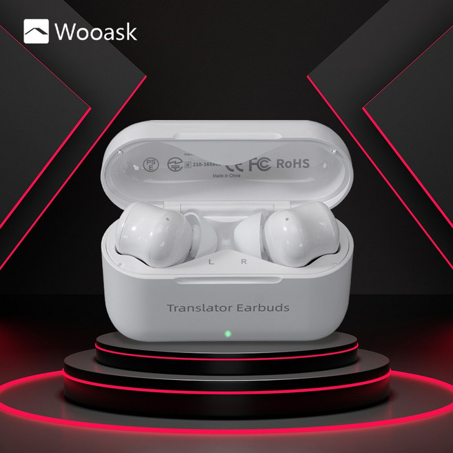 우애스크 AI 실시간 무선 이어폰 스마트 번역기 144개언어, M6K PRO