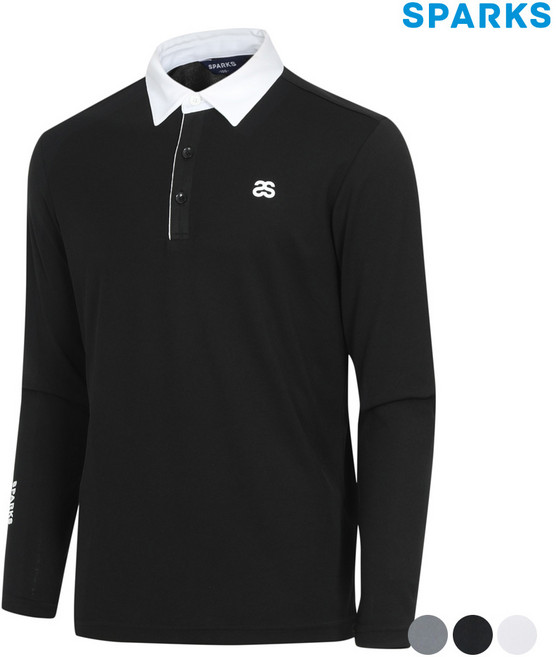 [스팍스] 남성 로고 베이직 긴팔 카라 티셔츠 SN1MTS080