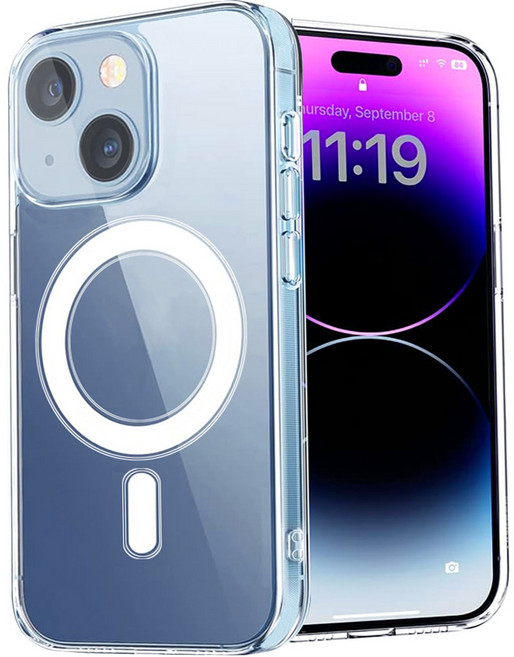 아이엔조이 아이폰 갤럭시 S 초강력 젤리 하드 투명 마그네틱 맥세이프 휴대폰 케이스 INJ-MSC01