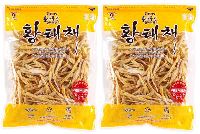 [하늘태]용대리 황태채 500g, 2개