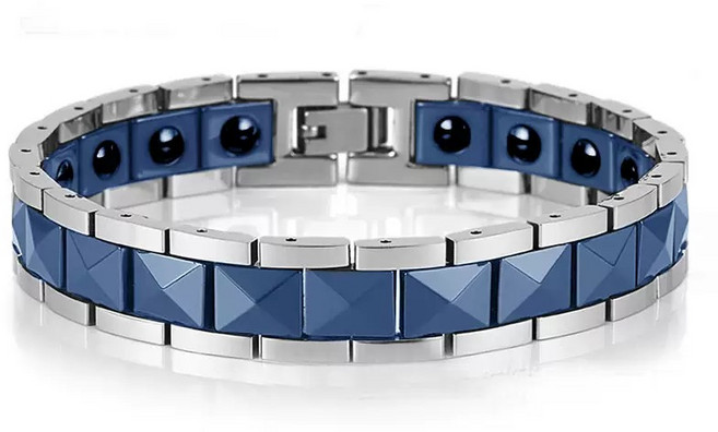 After Sea 마름모꼴 남자 자석 팔찌 건강 팔찌