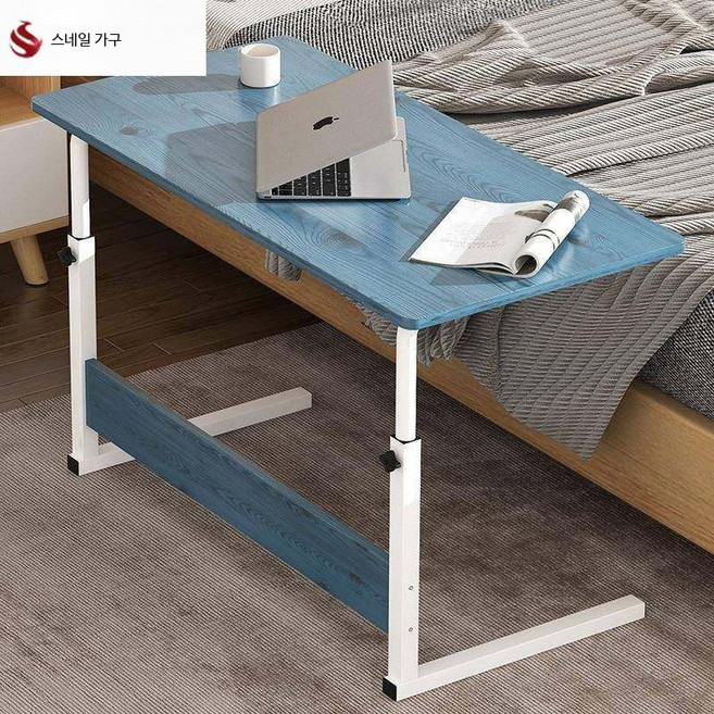 휠체어 식탁 테이블 식사 보조 어르신 노인 소파 밥상 환자 웜화이트 60x40cm 1x1x1mm, 원야 플라스틱+블랙 프레임 58x28