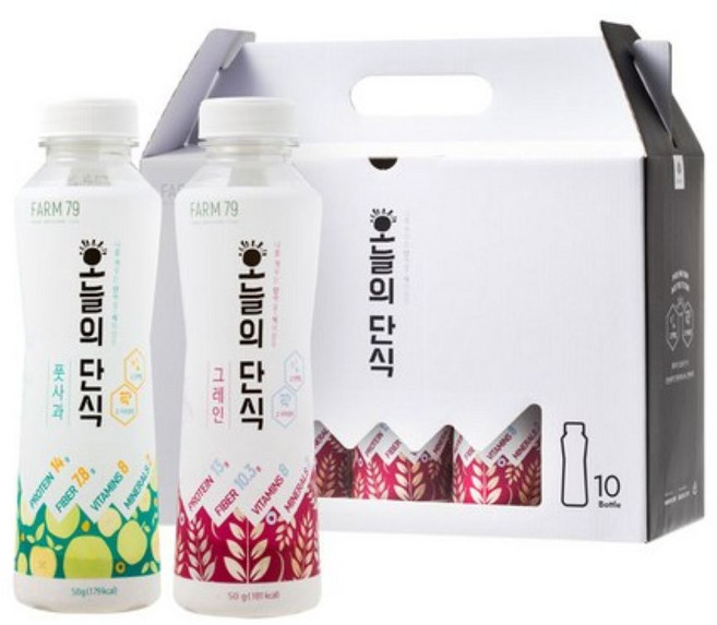 팜79 오늘의단식 그레인 50g x 5p + 풋사과 50g x 5p, 500g, 1세트