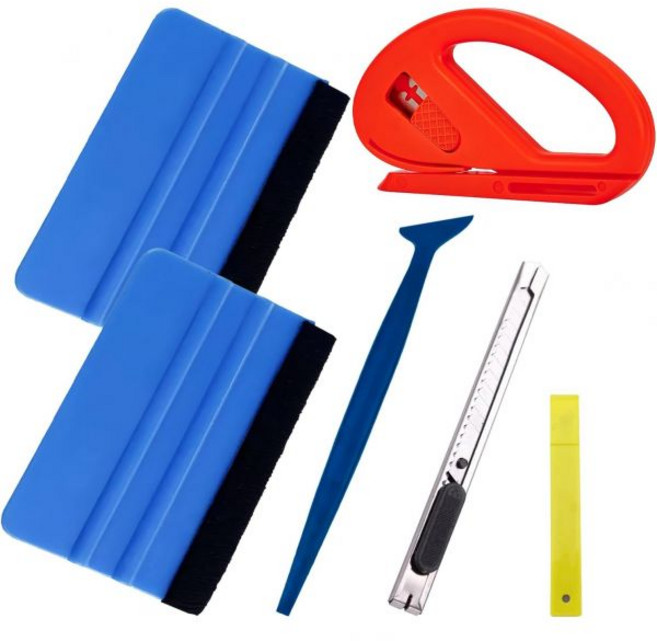 앰플리 자동차 틴팅 색상 도구 키트 9mm 접이식 유틸리티 커터 10개 세트