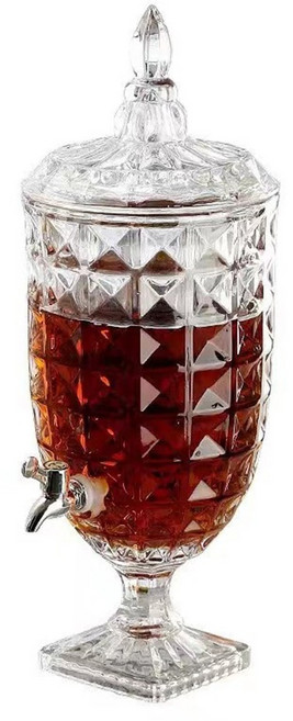 유리병 디스펜서 대형 버킷 물통 포트 카페 과일차 냉수 병 음료통 가정용 내열유리 냉장고 물병, 1개, 투명색 C, 2L