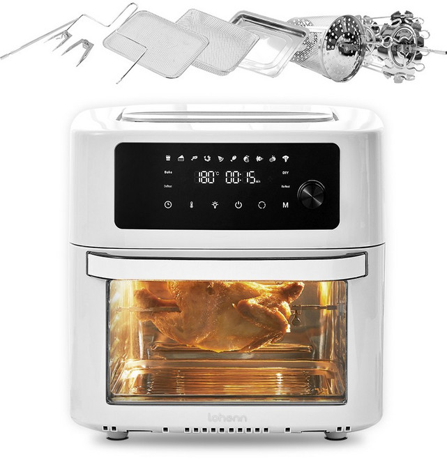 로헨 올스텐 대용량 로티세리 에어프라이어 오븐 LA-16L, 화이트(흰색)
