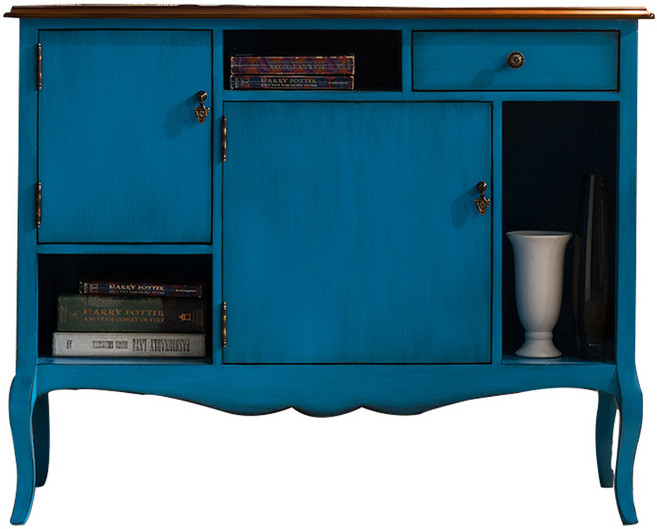 퍼니트랜드 엔틱가구 시엘 스카이 블루 콘솔 앤틱콘솔 현관콘솔, 엔틱 블루