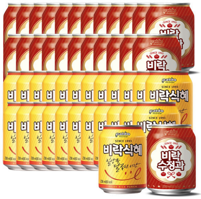 비락식혜 24개 + 수정과캔 24개