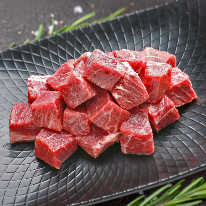 미트윈 소고기 미국산 부채살 소포장 냉동, 2.큐브, (300g), 1kg, 1개