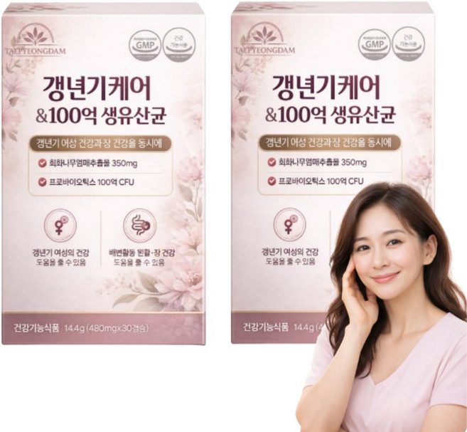 100억 갱년기 여성 유산균 열감 / 12박스구매시 에스트로겐 호르몬 이알하나 ERr731 영양제 증정, 2개, 30정