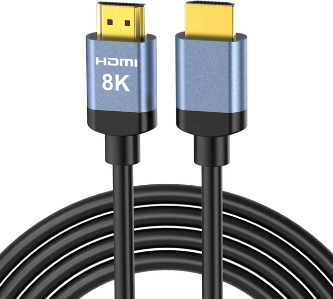 10k 8k 4k HDMI 2.1 케이블 48Gbps 초고속 hdmi 코드 8K60 4K120 144Hz eARC HDR10 Roku TV/PS5/HDTV/Blu-r, 03 1.65FT-0.5M, 02 H136G-Gray