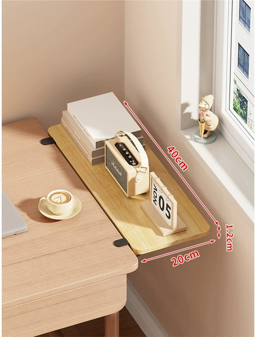 책상 연장선반 키보드받침 확장 테이블, 원목