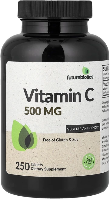 새해 첫좋은선물 Futurebiotics 비타민C 500mg 250정 제대로 할인합니다, 1개 - 쿠팡