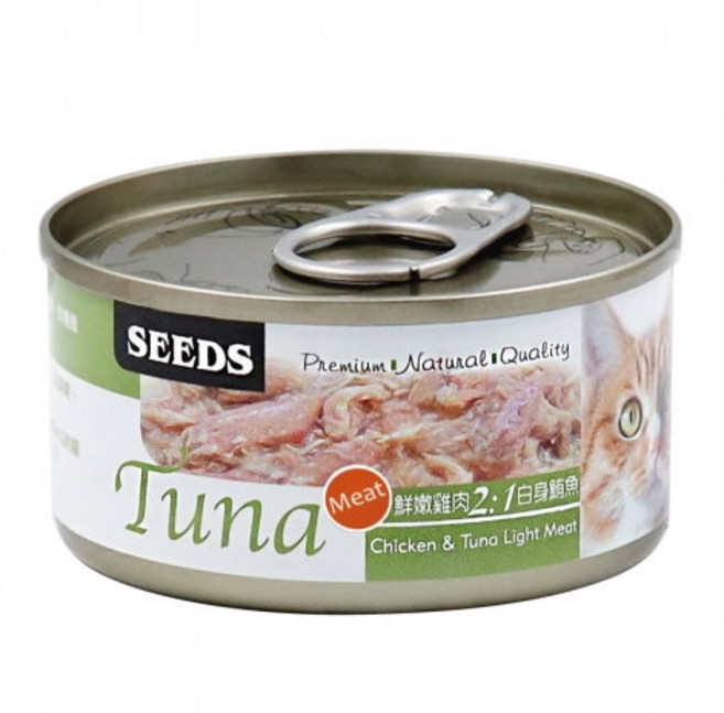 SEEDS惜時 Tuna愛貓濕糧 鮮嫩雞肉2:1白身鮪魚貓罐 70g, 鮮嫩雞肉2:1白身鮪魚, 1罐