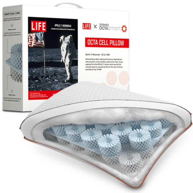 라이프 USA 옥타셀 독립 스프링 기능성 베개, 1개
