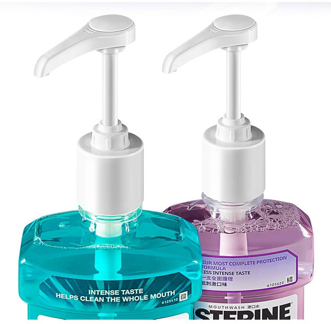 리스테린 1.5리터 또는 1리터 병에 맞도록 제작된 펌프 디스펜서 [펌프 2개 포함 패키지], 펌프 디스펜서 리스테린 1.5리터 또는 1리터 병에 맞