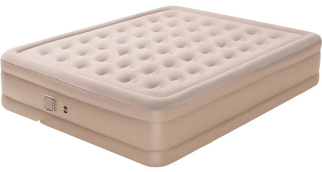 自動充氣床 絨面 附枕頭*3 多尺寸可選, 米色【三人】