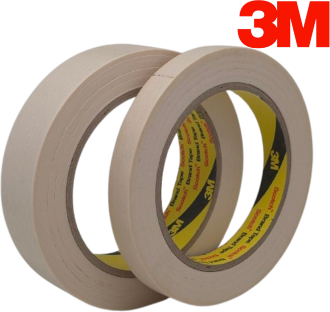 3M 2214 마스킹 테이프 / 폭 24mm / 길이 40m 고점착 종이 스카치 브라이트, 2개
