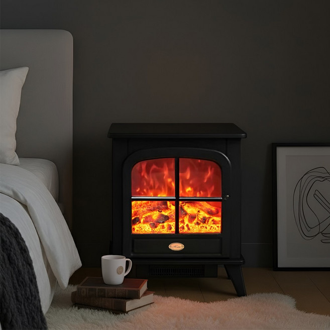 한스전자 불멍 전기 벽난로 사무실 실내 온풍기 히터, 로망 로미오 (대형)