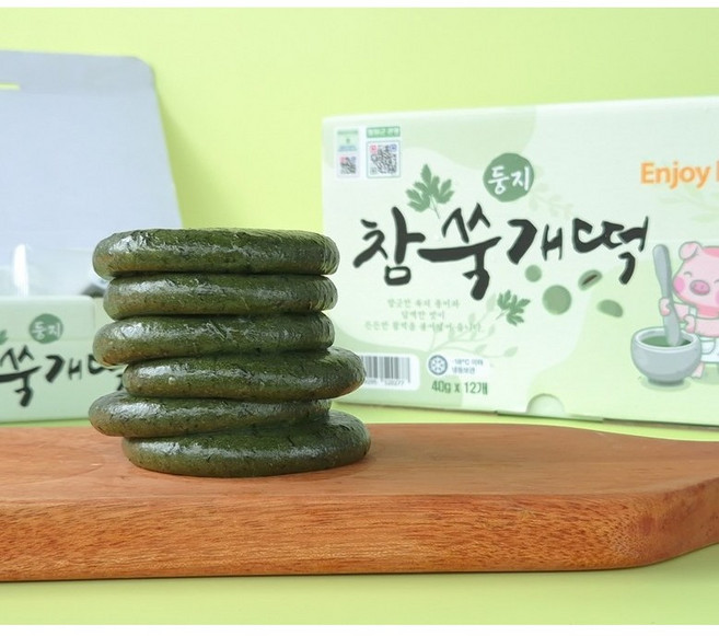 오대 둥지 아이스 참쑥개떡, 12개, 480g