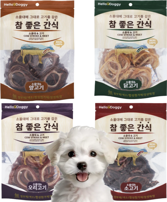 참좋은간식 소울대 소고기 오리 닭 양 4종 혼합, 1개, 320g, 혼합맛(소/닭/오리/양)